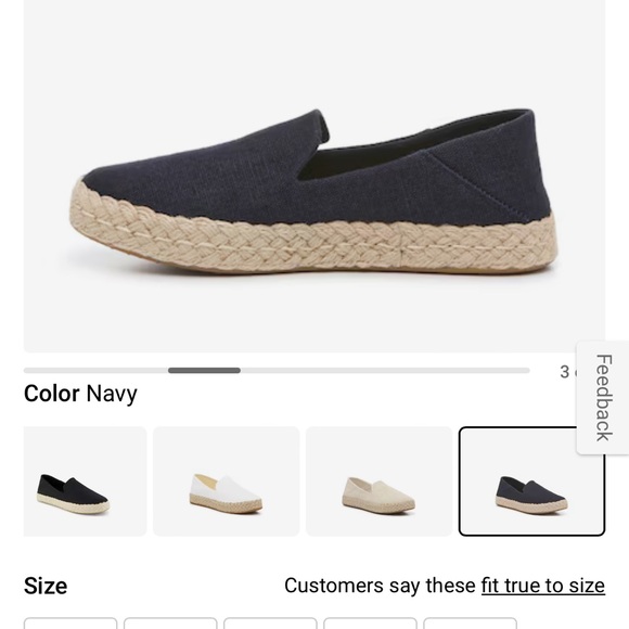 Tom’s Wear Good Navy Canvas Allison Espadrille slip-on woman - Picture 3 of 7